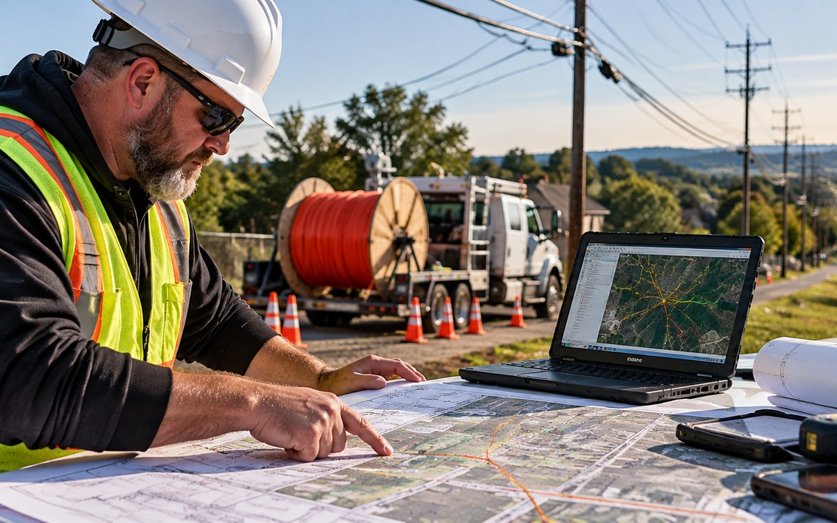 Fiber installation work and infrastructure